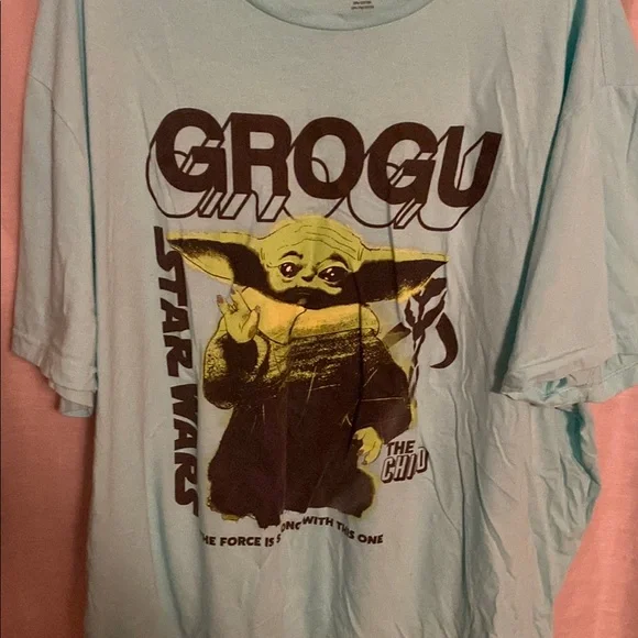 Star Wars Light Blue Tee with Logo - Picture 3 of 5